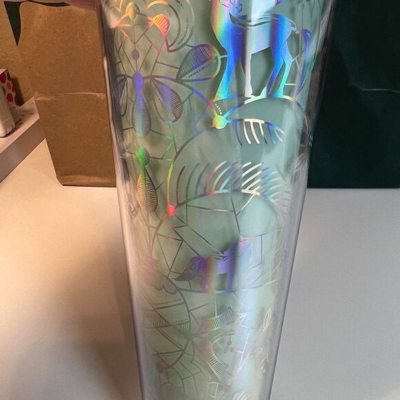 Starbucks 2022 Mint Venti Tumbler Holiday Color-change cup 24 oz/710 ml NWT - Picture 3 of 5